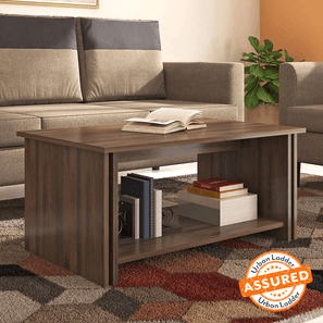 Adele Rectangular Engineered Wood Coffee Table In Classic Walnut Finish