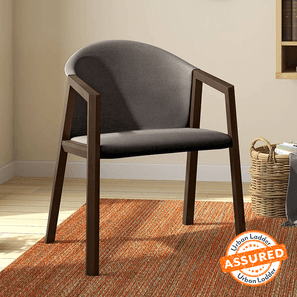 Dorothy Fabric Accent Chair In Grey Colour